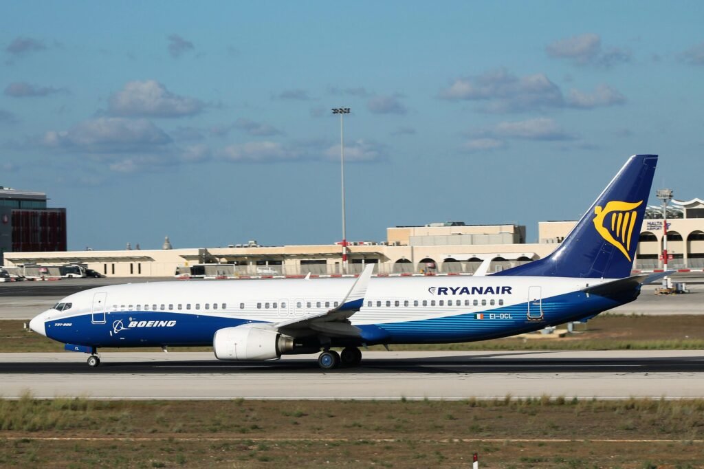 Commercial Airplane at Airport